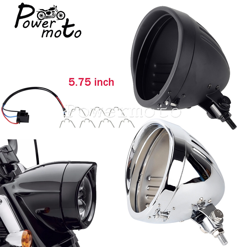 Xtreme Mountain Biking - 5.75 Inch Motorfiets Stalen Koplamp Behuizing