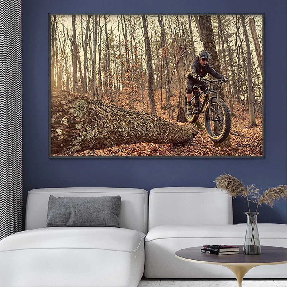 Mountain Biking Movies - SP082 Zijden Doek Muurposter Mountainbike Off-road
