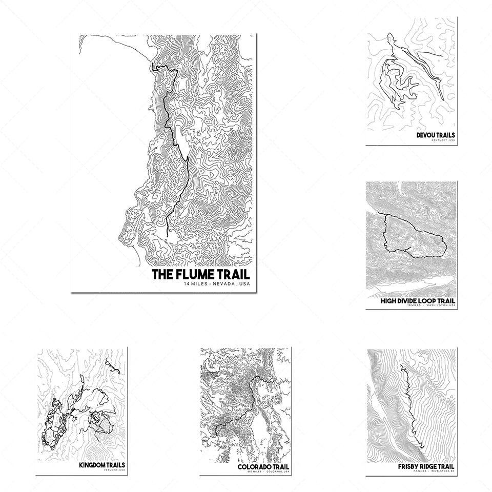 Mountain Biking Arkansas - Pinnacle Mountain Trail topografische kaart, afdrukbare