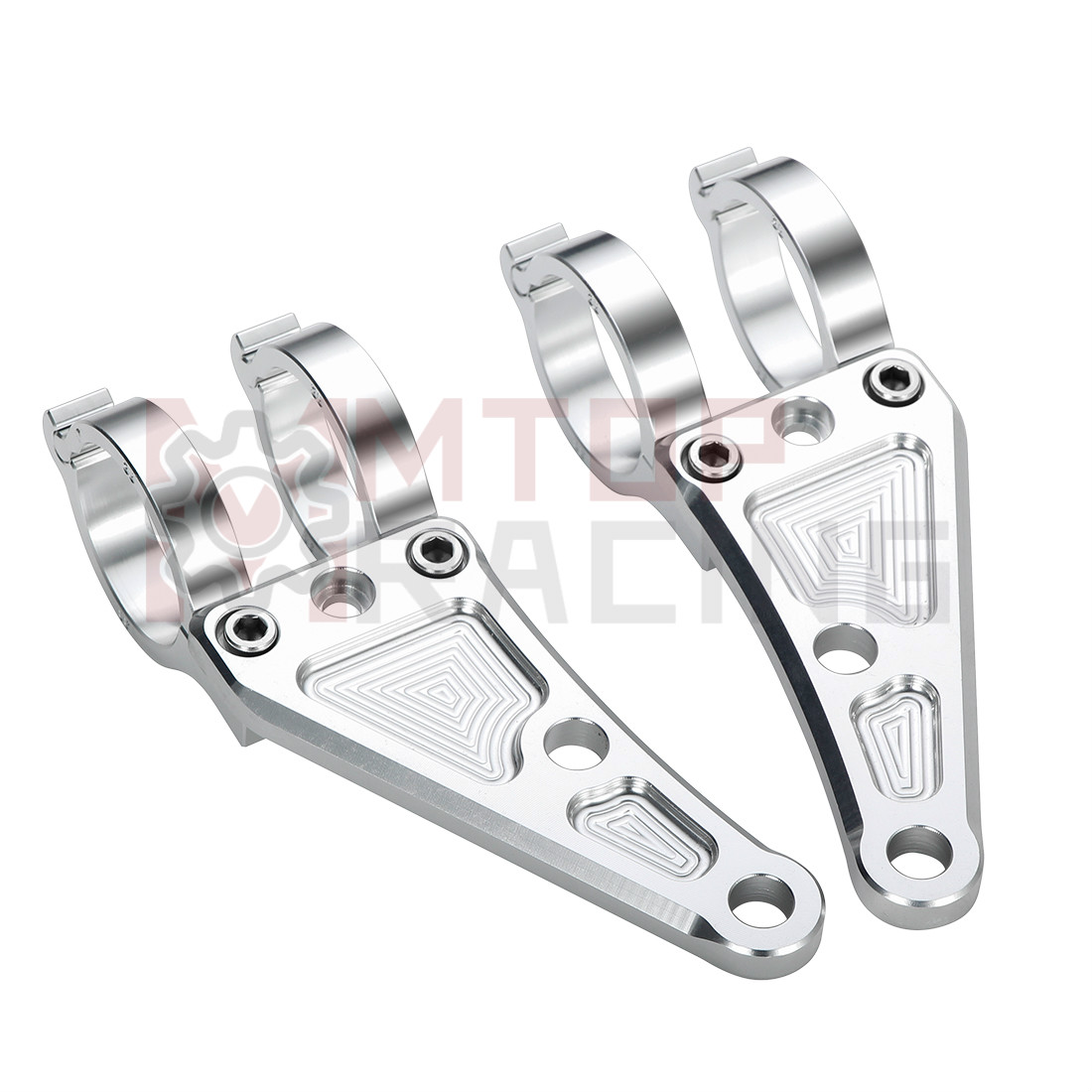 Xtreme Mountain Biking - Cnc Motorfiets Koplamp Mount Beugel Zilver