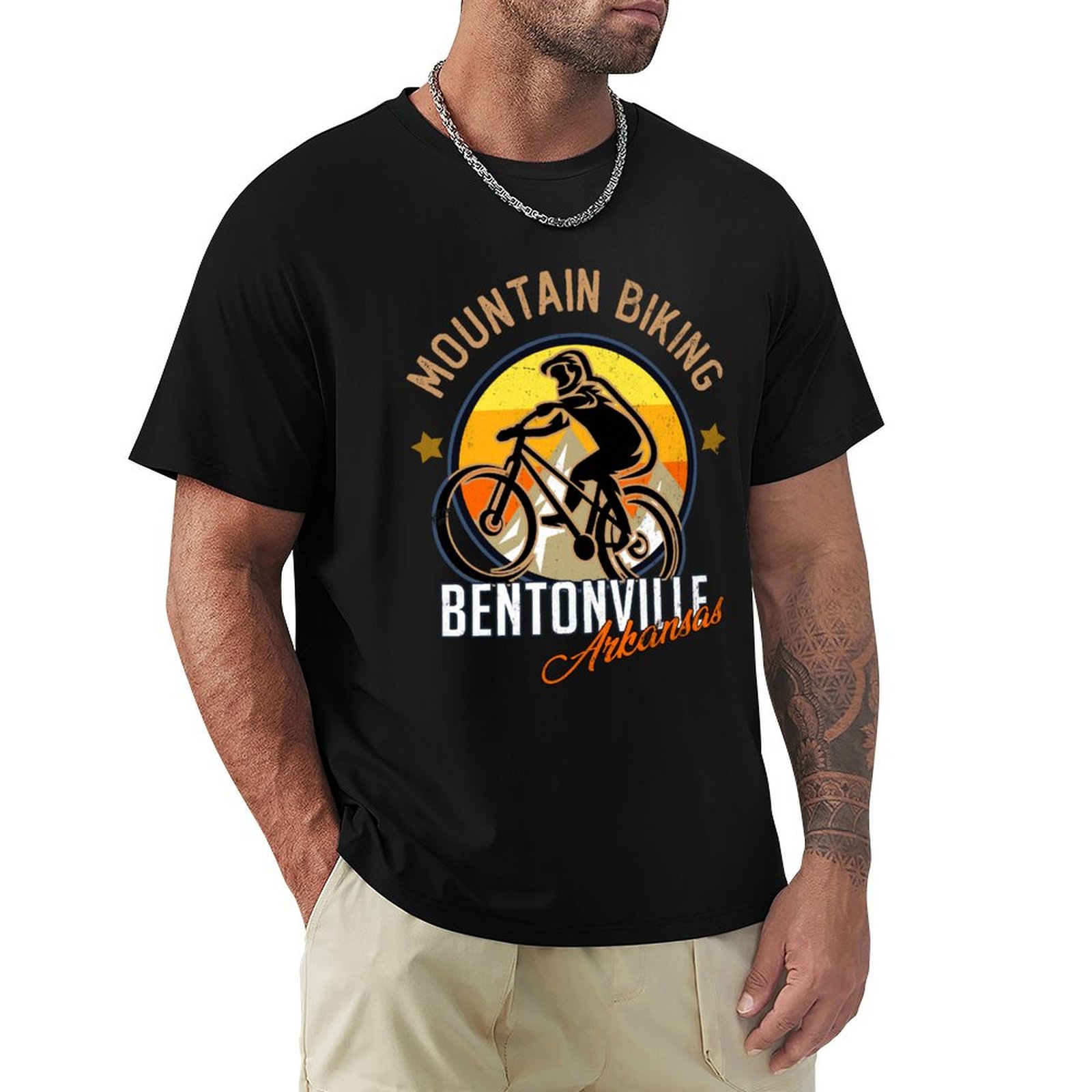 Mountain Biking Bentonville - Bentonville Arkansas mountainbike T-shirt, relaxed fit,