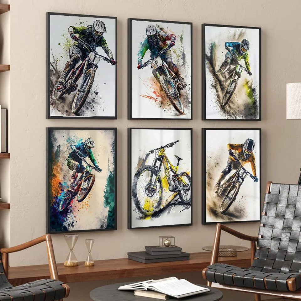 Mountainbike Sport Muur Kunst  - Picture Of Mountain Biking recensie en prijs