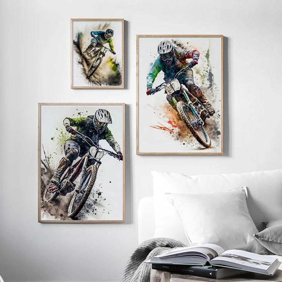 Mountainbike Sport Muur Kunst  - Picture Of Mountain Biking recensie en prijs